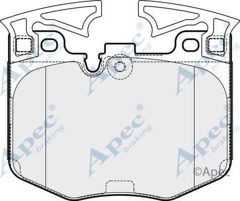 APEC BRAKING Комплект тормозных колодок, дисковый тормоз PAD2147